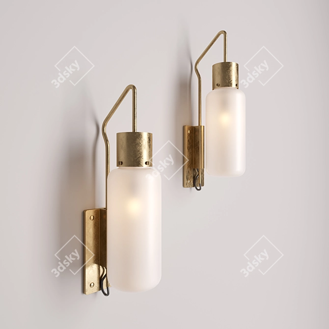 Sleek Illuminate Wall Sconce 3D model image 1