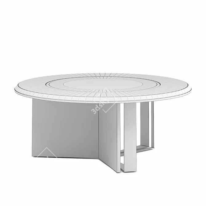 Sleek Wooden Center Table 3D model image 3