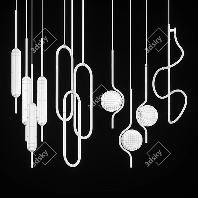 Stylish Pendant Lights Collection 3D model image 3