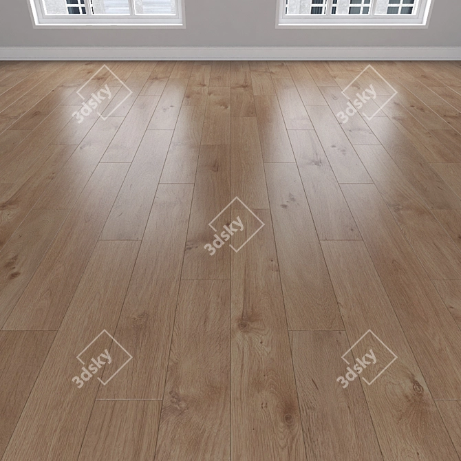 Parquet Oak: Herringbone, Linear & Chevron 3D model image 2