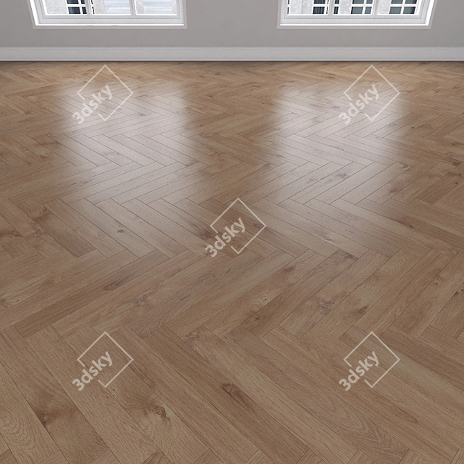 Parquet Oak: Herringbone, Linear & Chevron 3D model image 3