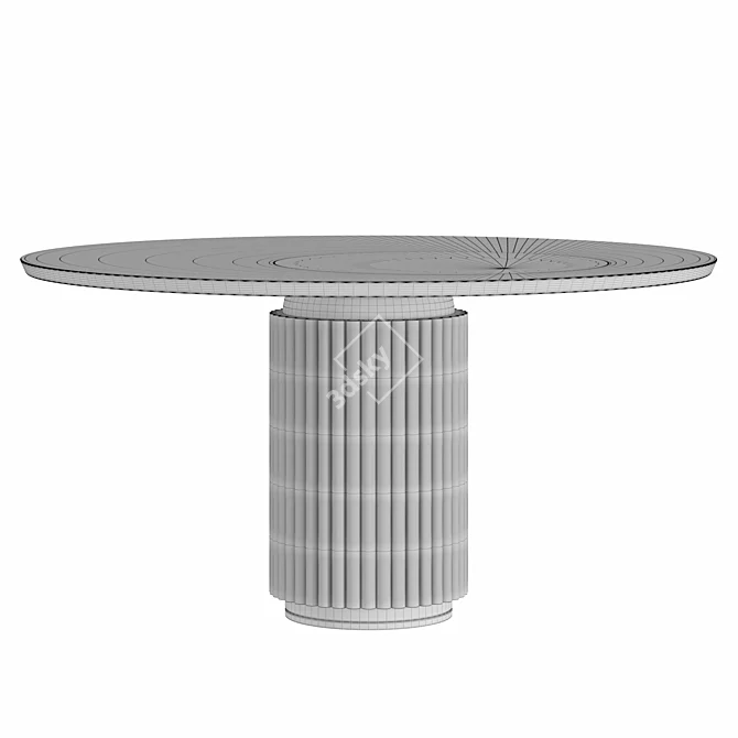 Sleek Mulligan Dining Table 3D model image 2