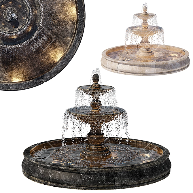 Flowing Elegance: Fountain12 3D model image 1