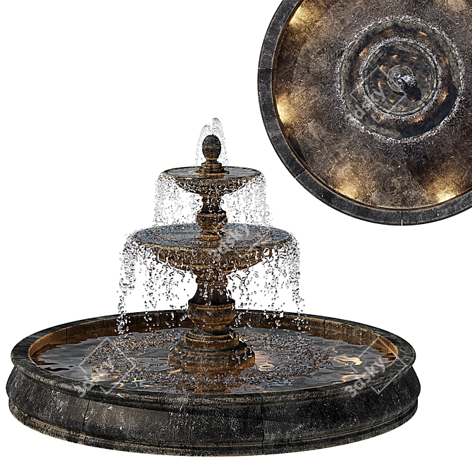 Flowing Elegance: Fountain12 3D model image 3