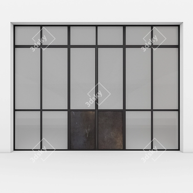 Sleek Aluminum Door - Vray & Corona Compatible 3D model image 2