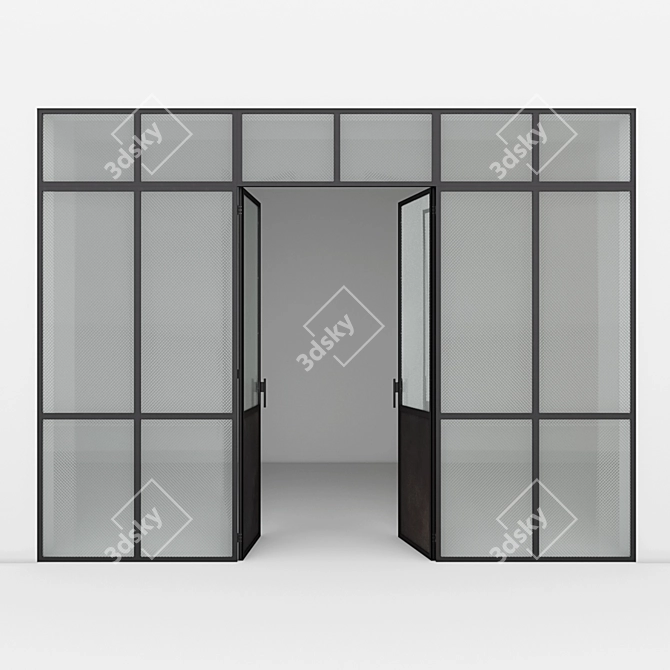 Sleek Aluminum Door - Vray & Corona Compatible 3D model image 3