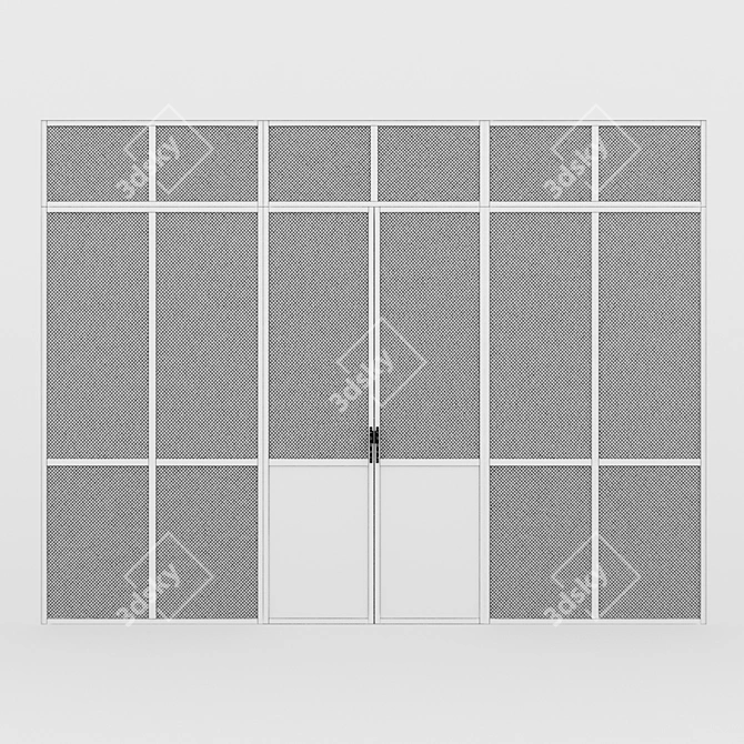 Sleek Aluminum Door - Vray & Corona Compatible 3D model image 5