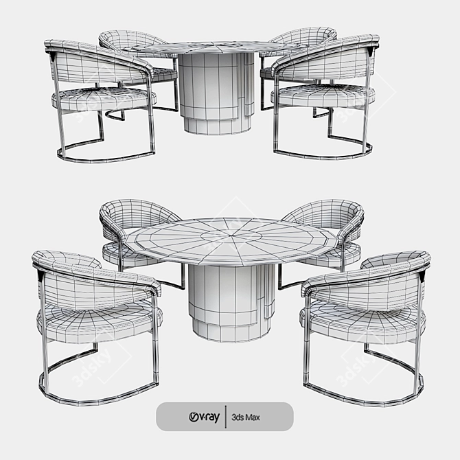Amos Visionaire: Stylish and Functional Table 3D model image 3