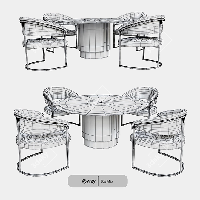 Amos Visionaire: Stylish and Functional Table 3D model image 6