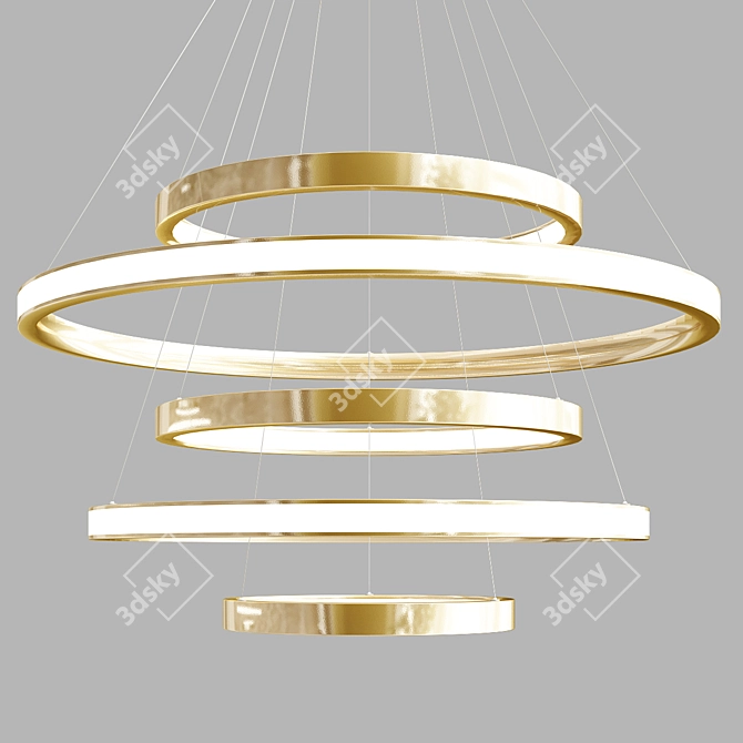 Eurosvet Olympia Modern LED Pendant Light 3D model image 2