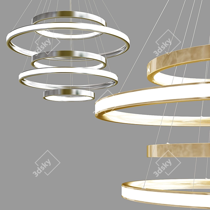 Eurosvet Olympia Modern LED Pendant Light 3D model image 3