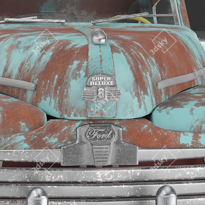 Vintage Ford 1948 Classic Car 3D model image 4