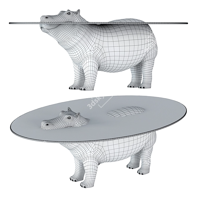 Hippo Table: Modern, Stylish Design 3D model image 2