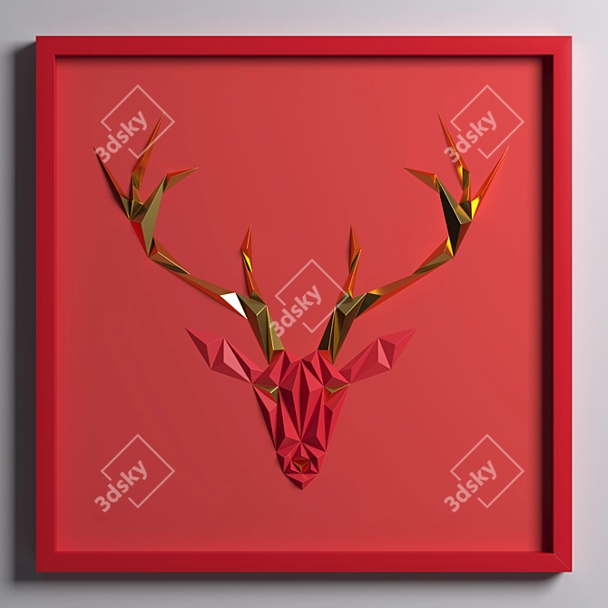 Elegant Paper Artwork - Unique Home Decor 3D model image 3