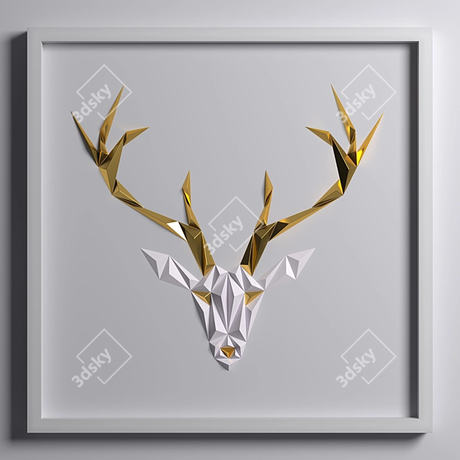 Elegant Paper Artwork - Unique Home Decor 3D model image 4