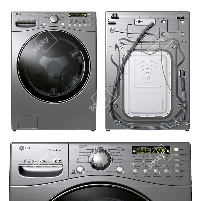 LG F1255RDS7: Advanced Care Washer 3D model image 1