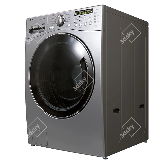 LG F1255RDS7: Advanced Care Washer 3D model image 2