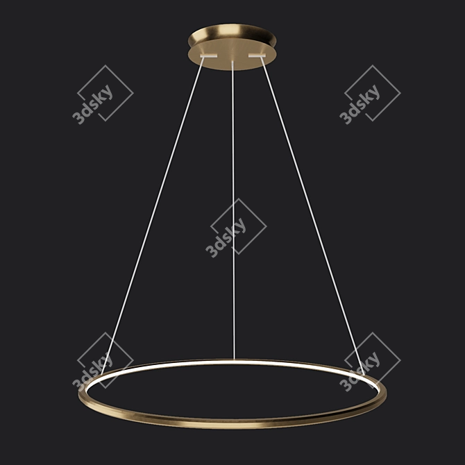 Glowing Ring Lights 3D model image 1