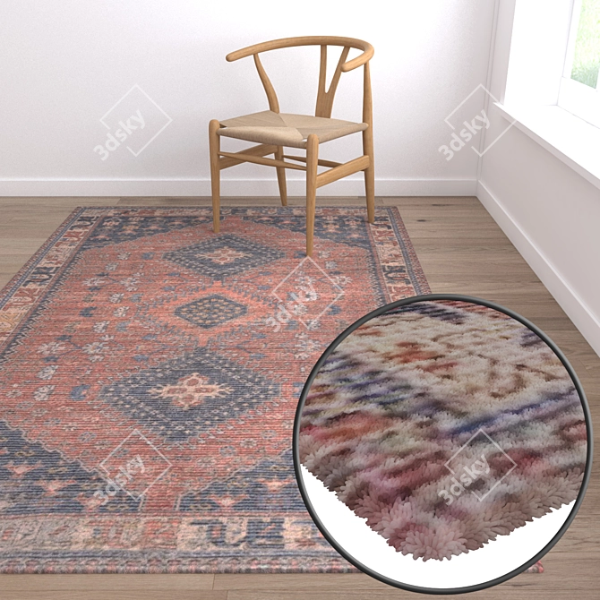 Luxury Carpets Set | High-Quality Textures 3D model image 5