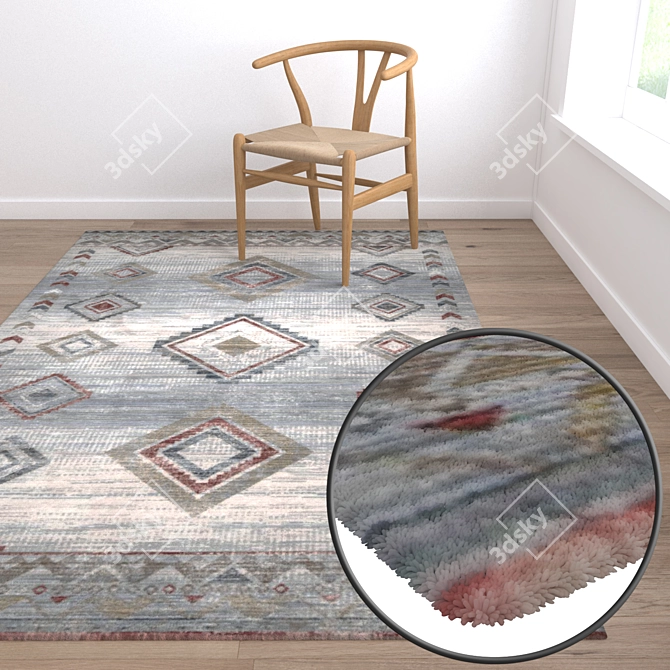 Luxury Carpet Set: Versatile Textures 3D model image 5