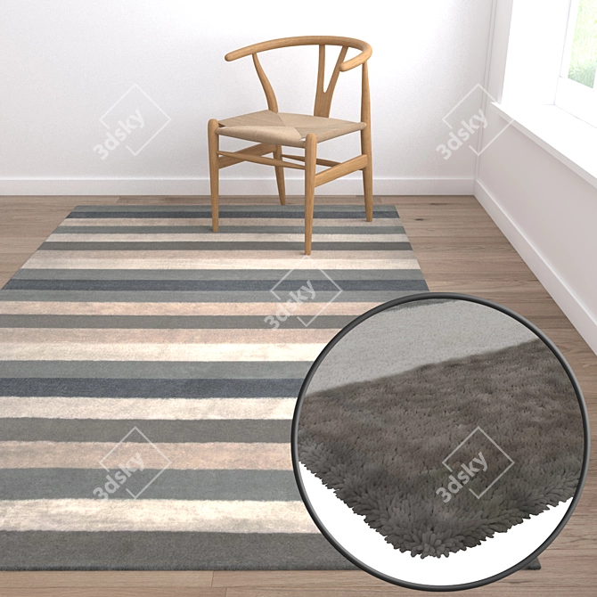 Luxury Carpet Set: High-Quality Textures and Various Options 3D model image 5