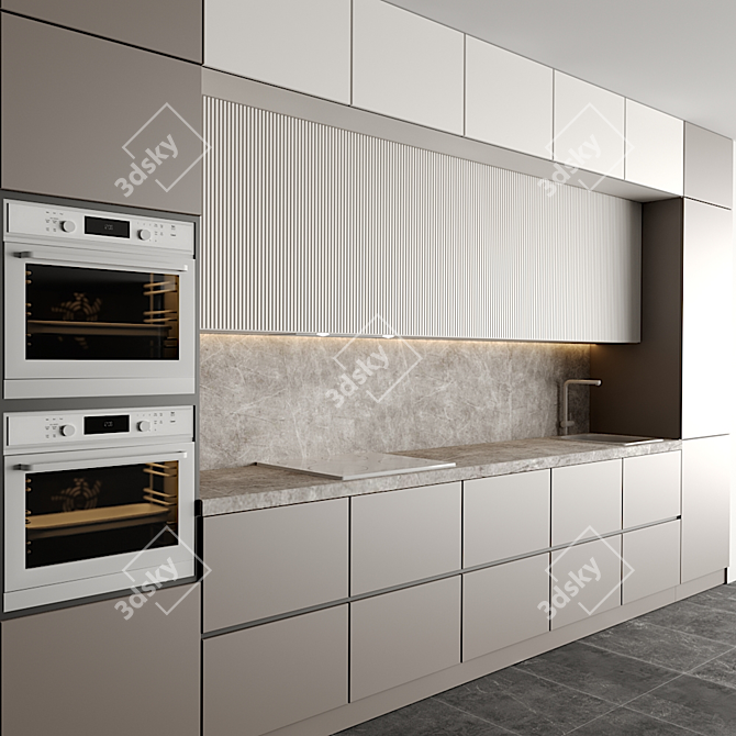 Modular Kitchen 3D Model - Easy to Edit 3D model image 2