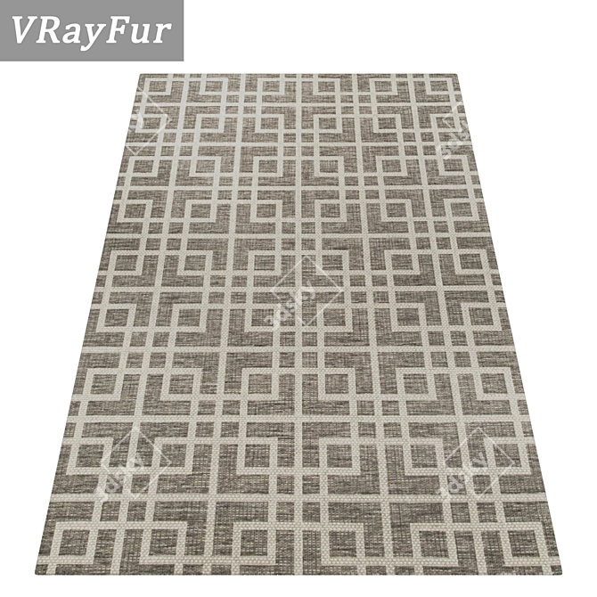 High-Quality 3-Piece Carpet Set 3D model image 2