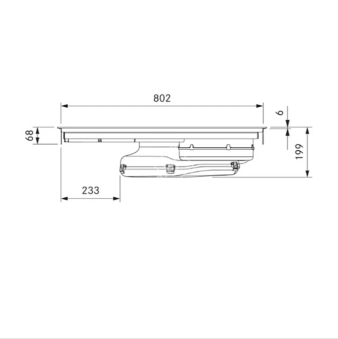 Streamlined BORA X Pure: Induction Cooktop with Integrated Hood 3D model image 15