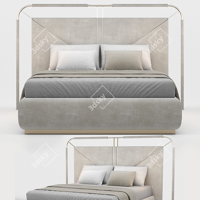 Morpheus Capital Paradise Double Bed 3D model image 2