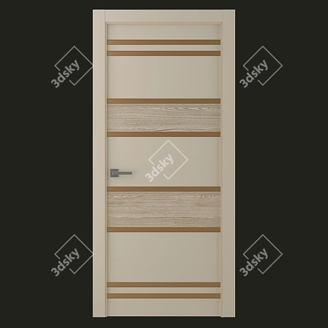 Twinwood 3 Interior Door: Classic Elegance 3D model image 1