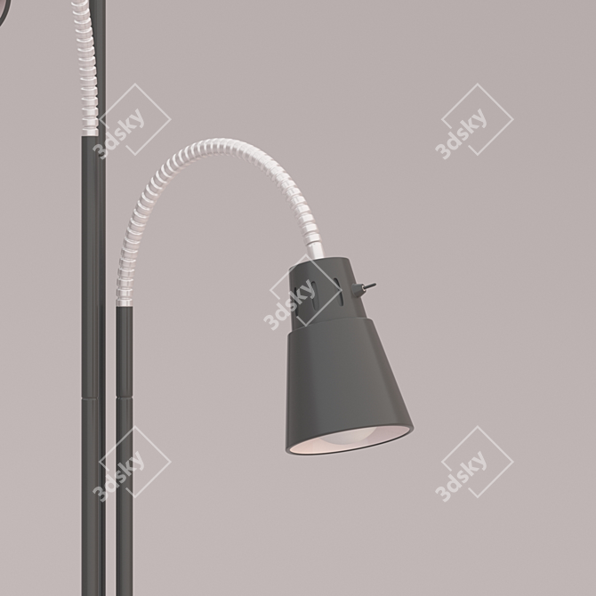 Modern Three-Point Floor Lamp 3D model image 4