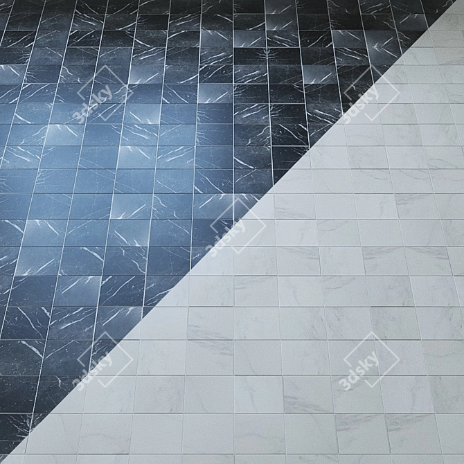 Swoon Porcelain Tiles: Elegant & Versatile 3D model image 2