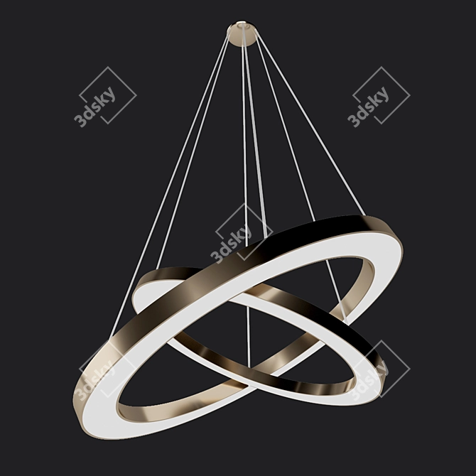 Glowing Jewel LED Rings 3D model image 1