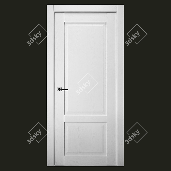 Chablis Oak Interior Door 3D model image 1