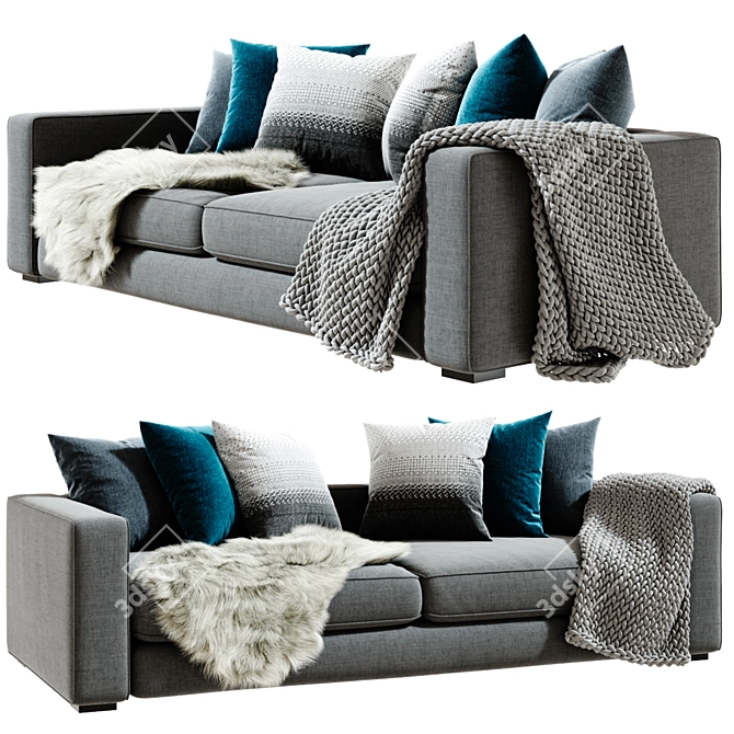 Luxury Cenova Sofa: Next-Level Comfort 3D model image 3