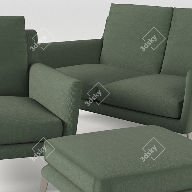 Minimalist Luxury: Casadesus Ava Sofa Set 3D model image 2