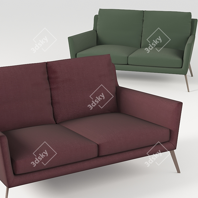 Minimalist Luxury: Casadesus Ava Sofa Set 3D model image 7