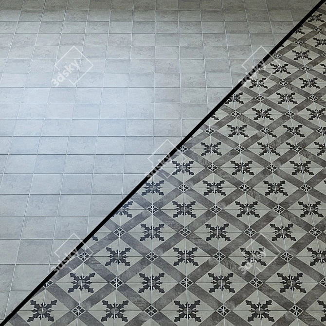 Cotto Black: Elegant and Timeless Tiles 3D model image 5