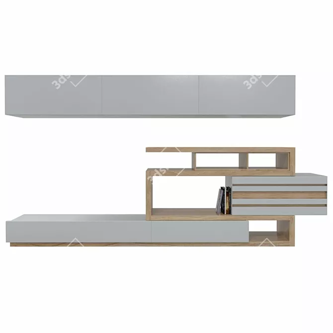 Modern Stylish TV Stand 3D model image 1