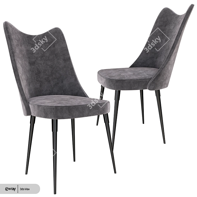 Scandal Chair: Stylish and Versatile Seating 3D model image 2