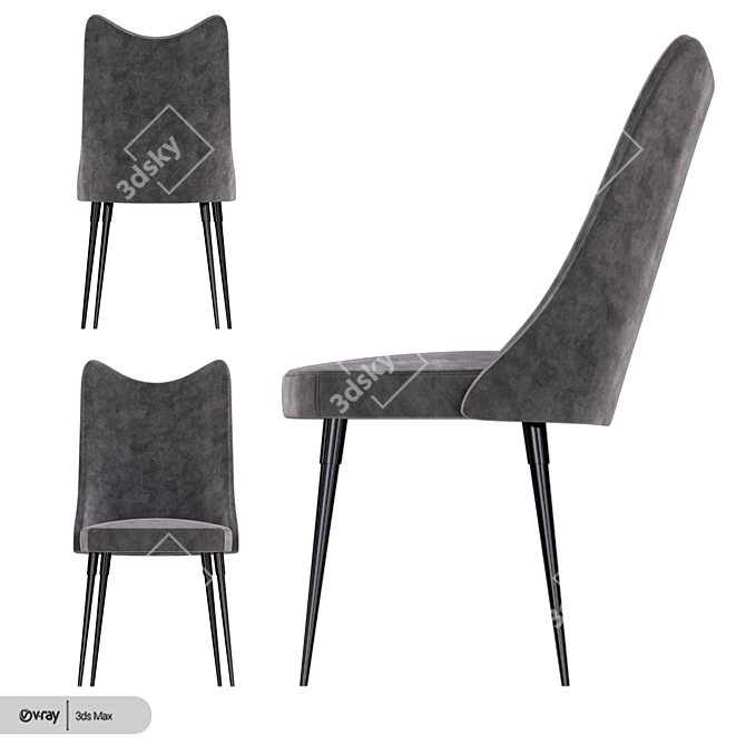 Scandal Chair: Stylish and Versatile Seating 3D model image 3