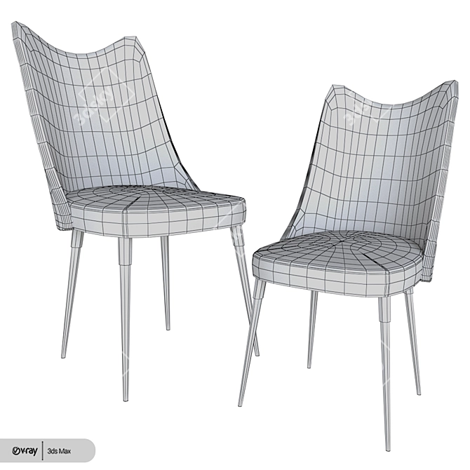 Scandal Chair: Stylish and Versatile Seating 3D model image 4