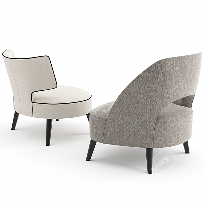 Modern and Stylish Ermione Drop Armchair 3D model image 4