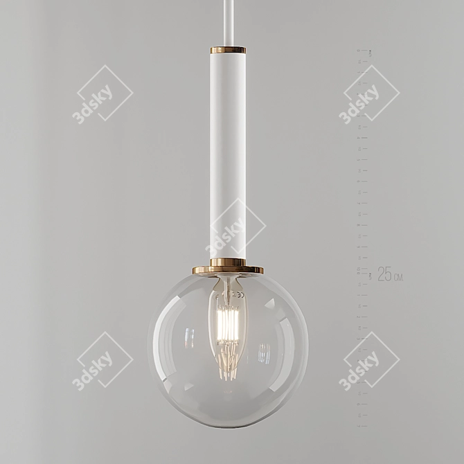 Stylish Stellar Mini Pendant 3D model image 4