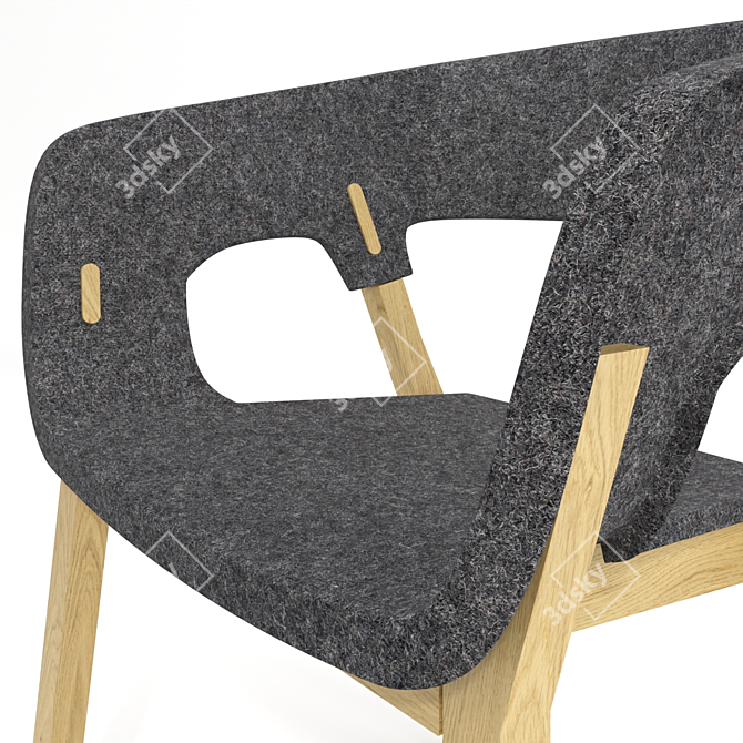 Njord Armchair: Sleek Scandinavian Design 3D model image 2