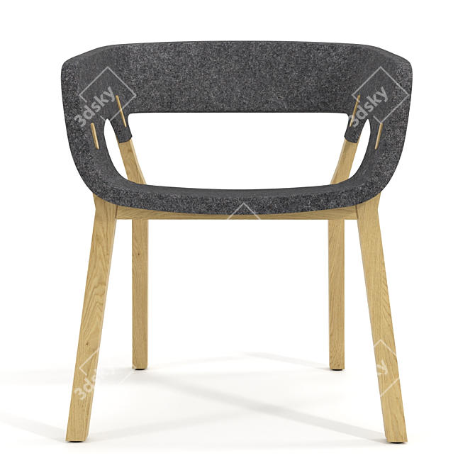 Njord Armchair: Sleek Scandinavian Design 3D model image 3