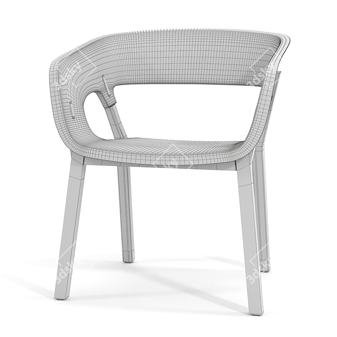 Njord Armchair: Sleek Scandinavian Design 3D model image 4