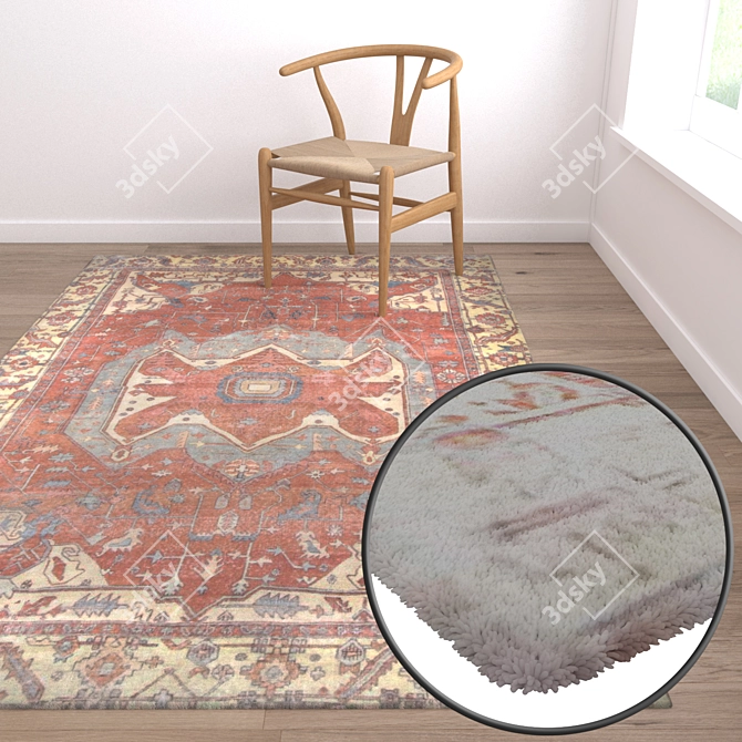 Luxury Carpet Set: Premium Quality & Various Textures 3D model image 5