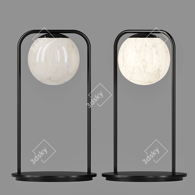 Elegant Alabaster Tribeca Table Lamp 3D model image 1