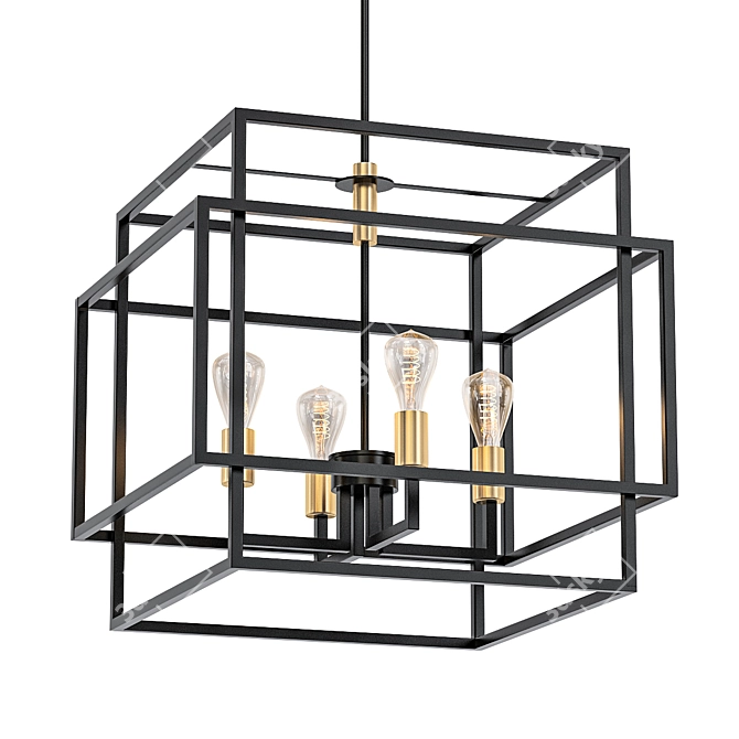 Elegant Candle-Style Chandelier: Dewees 4 3D model image 1